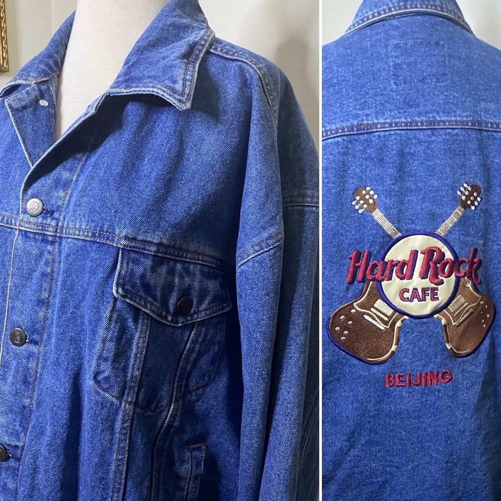 90’s Hard Rock Cafe Beijing Blue Jean Truckers Jacket